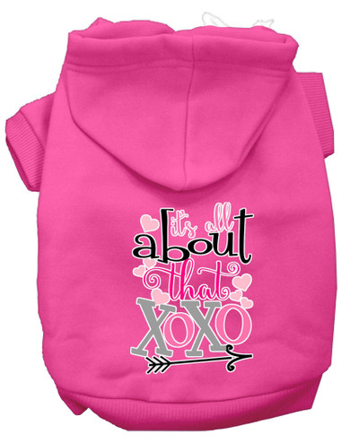 All About That Xoxo Screen Print Dog Hoodie