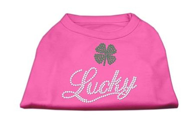 Lucky Rhinestone Shirts Bright Pink
