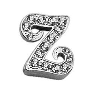 3-8" Clear Script Letter Sliding Charms Z 3-8" Clear Script Letter Sliding Charms Z