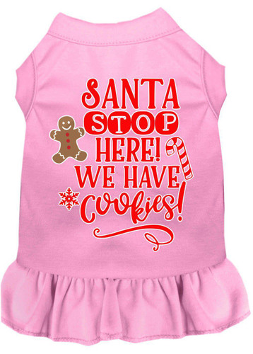 Santa, We Have Cookies Screen Print Dog Dress
