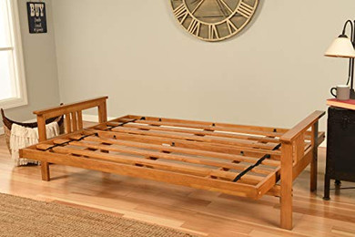 Kodiak Furniture Monterey Queen Size Futon Set, Suede Black