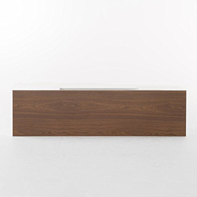 Christopher Knight Home Rowan Wood TV Stand, White Matte / Walnut Finish