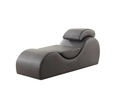 Versa Chair Living Room Multi Functional Yoga Gaming Relaxation Meditation Outdoor Indoor TV Exercise Stretch Chaise Chair Reduce Stress Increase Intimacy Faux Leather Leatherette in Gray