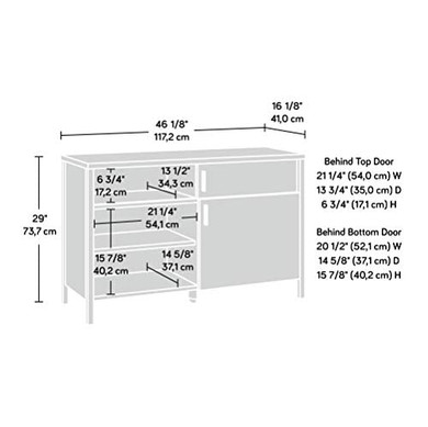 Sauder Harvey Park TV Stand, For TV's up to 50", Grand Walnut finish
