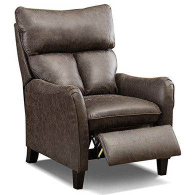 ANJ Push Back Recliner Chair, Microfiber Home Single Sofa for Living Room (Smoky Grey)