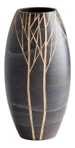 Black Onyx Winter 14 Inch Tall Wood Vase - Style: 7316870 Black Onyx Winter 14 Inch Tall Wood Vase - Style: 7316870