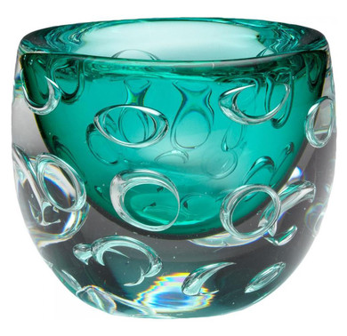 Turquoise 5.25in. Round Bristol Vase - Style: 7315224