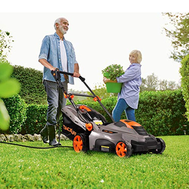 TACKLIFE Electric Lawn Mower, 16-Inch Corded Lawn Mower, 13-Amp Corded Lawnmower, 5 Mowing Heights, 98% Clippings Collect, 13.2Gal Collect Box, Foldable Handlebars