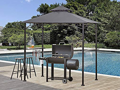 ABCCANOPY Grill Shelter Replacement Canopy Roof ONLY FIT for Gazebo Model L-GZ238PST-11 (Grey)