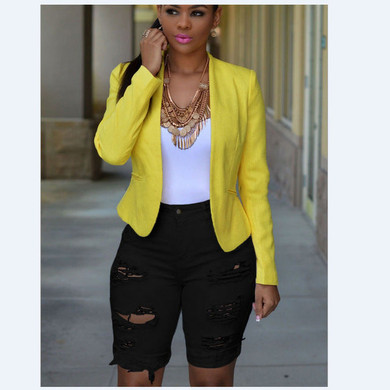 Stretch High Waist Jeans Shorts