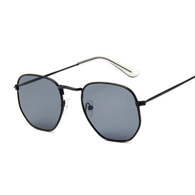 Hexagon Black Sunglasses Women