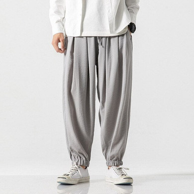 Autumn men's casual pants loose large size Leggings wide leg pants