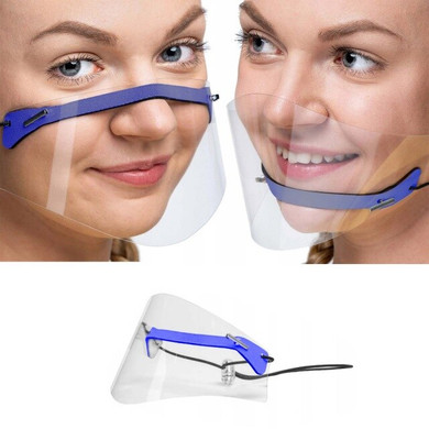 1PC Mini Face Shield Washable Reusable Comfortable Mask Transparent PVC