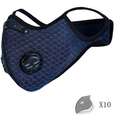 1 PC With 10 Filters Mask Half Face Reusable Washable Protector