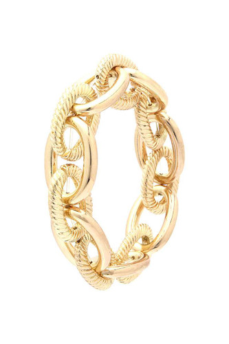 Chunky Textured Metal Bracelet