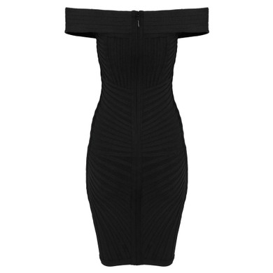 Striped Off The Shoulder Black Bandage Women Dress Slash Neck Short Sleeve Sexy Mini Sheath Party Dress Striped Off The Shoulder Black Bandage Women Dress Slash Neck Short Sleeve Sexy Mini Sheath Party Dress