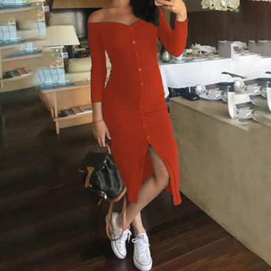 Maternity Off The Shoulder Multicolor Midi Dress