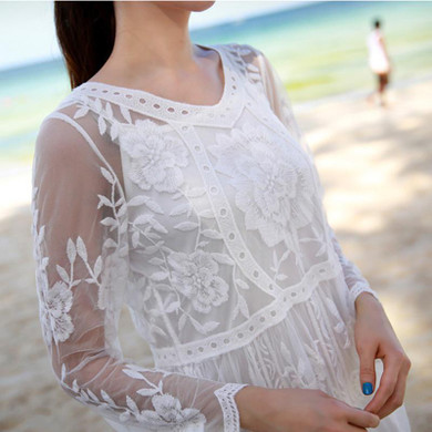 Maternity Lace Mesh Photo Props Gown
