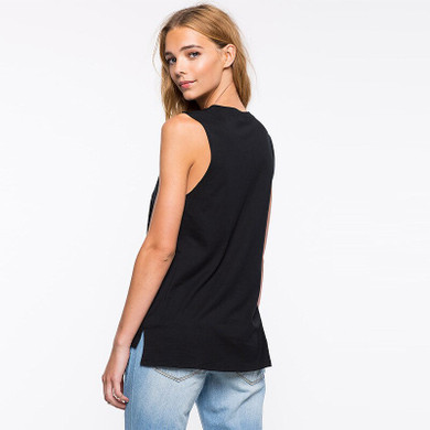 Sexy Slim Sleeveless Black T-Shirt