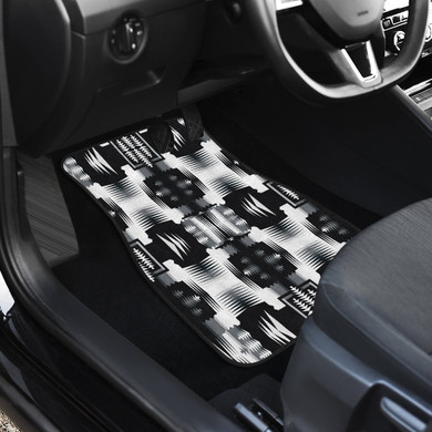 Black and White Sage Front Car Mats (Set Of 2)