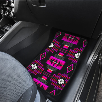 Midnight Pink Front And Back Car Mats (Set Of 4)
