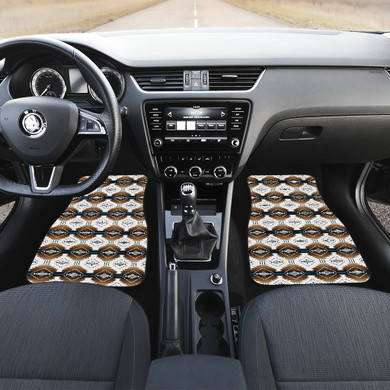 Cofitichequi White Front Car Mats (Set Of 2)