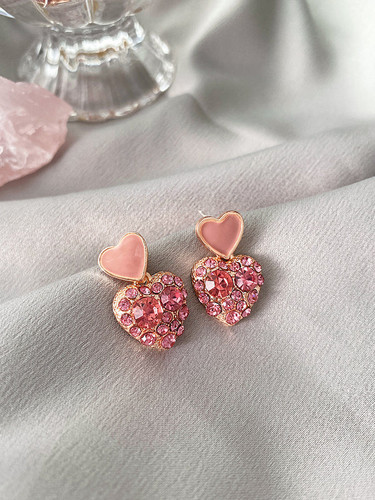 Doris Heart Crystal Earrings