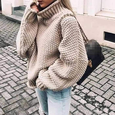 Oversized Baggy Turtleneck Pullover Sweaters