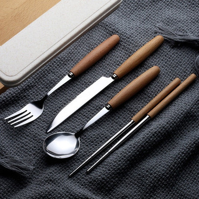 silver stainless steel knife, fork, tableware