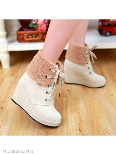 Plain High Heeled Velvet Criss Cross Round Toe Casual Date Short High Heels Boots