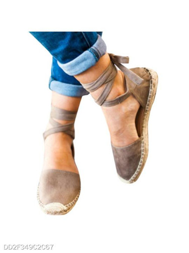 Plain Flat Velvet Ankle Strap Round Toe Casual Date Flat Sandals