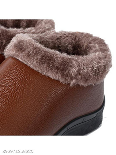 Plain Flat Round Toe Casual Date Ankle Flat Boots