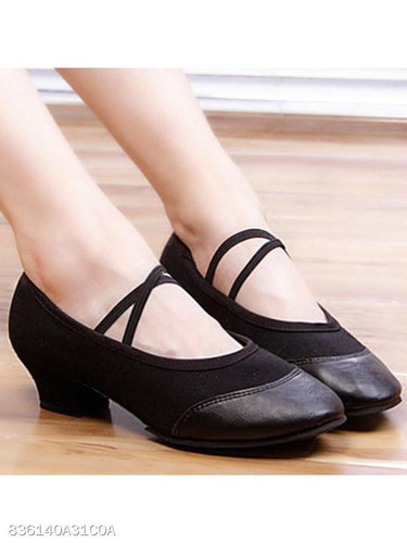 Plain Chunky Low Heeled Round Toe Date Pumps