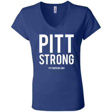 Pitt Strong Ladies V-Neck Tee