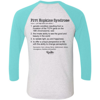 Pitt Hopkins Definition of a Hero Unisex Raglan Tee