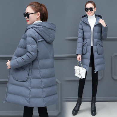 Hooded Flap Pocket Plain Coat