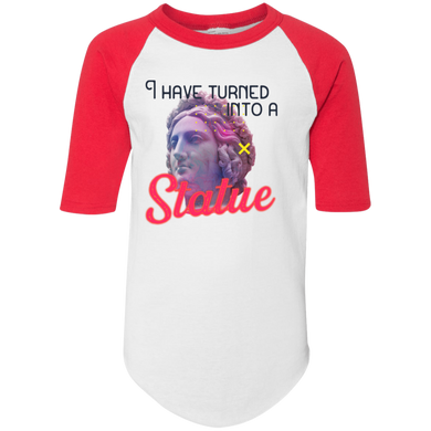 I have turned into a Statue 4421 Youth Colorblock Raglan Jersey