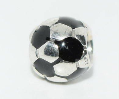 925 Sterling Silver Soccer Ball Charm Pendant Necklace
