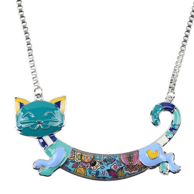 Margaret - CatStory™  Enamel Cat Choker Necklace
