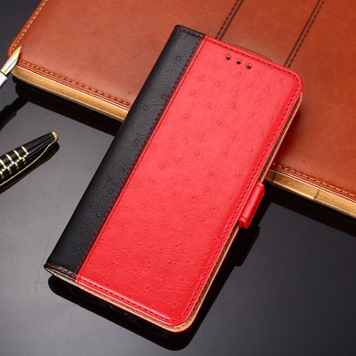Ostrich Pattern Leather Wallet Flip Magnet Cover Case For SAMSUNG S10 Series