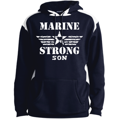 Marine Son Shoulder Colorblock Pullover