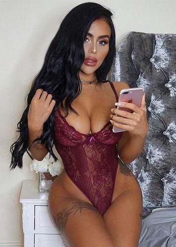 Floral Lace Bodysuit with Bow Detail