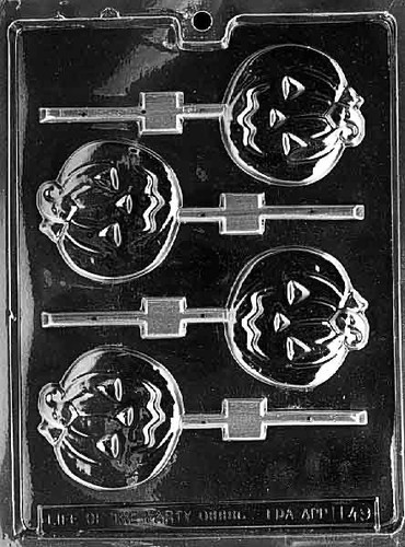Pumpkin Jack-o-lantern Lolly Pop - Chocolate Mold