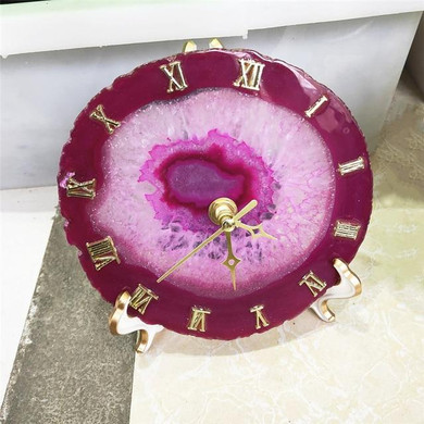 Agate Crystal Clock