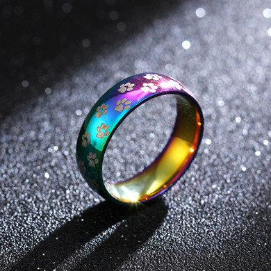 Paw Printing Rainbow Ring