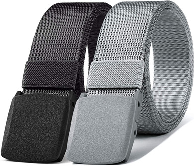 Mens Belt 2 Units,Bulliant Military Tactical Nylon Belt Metal Free for Men Sports Golf Outdoor