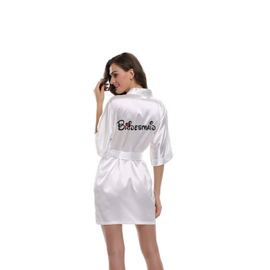 Minnie Disney Bride to be Bridesmaid Robe veil