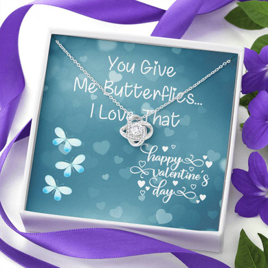 You Give Me Butterflies | Love Knot Necklace
