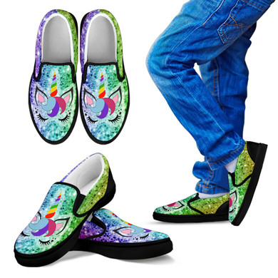 Rainbow Unicorn | Kid's & Women's Slip On Shoes
