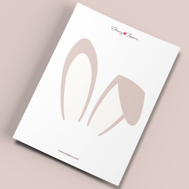 Spring Garden Bunny Ears Cake Topper